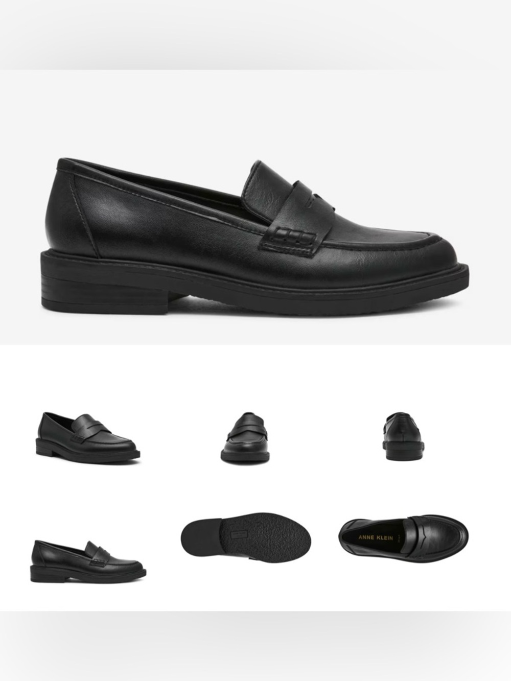 a new day Black Leather Penny Loafers - Picture 3 of 5